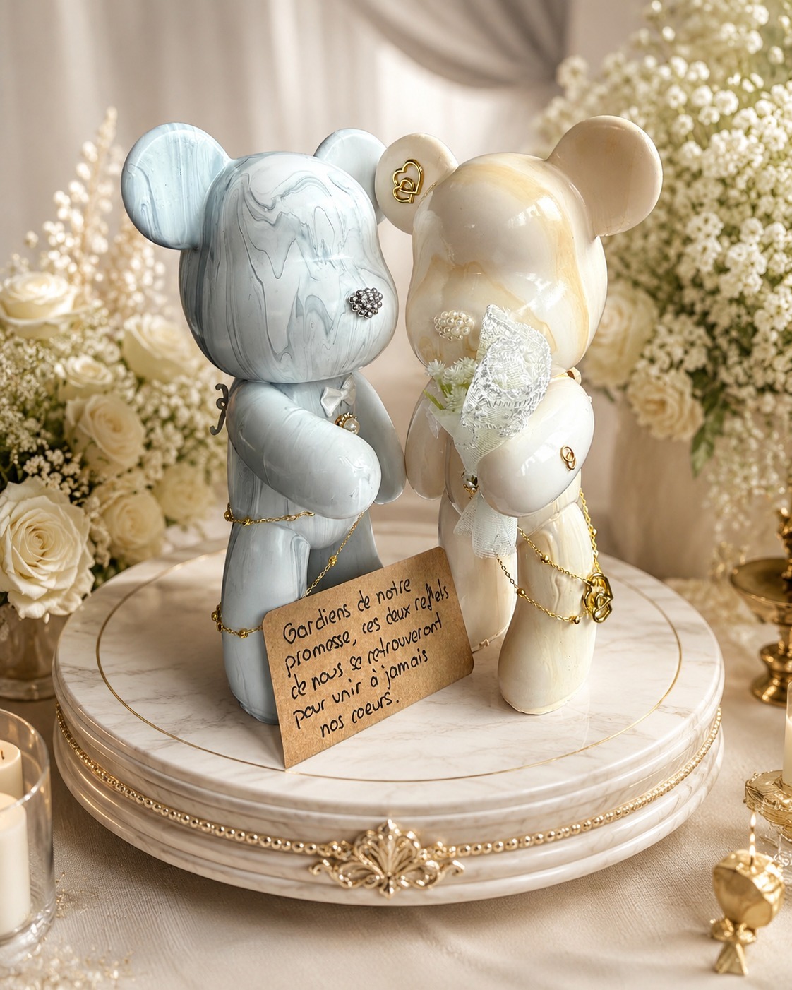 Deux ours mariés — concept mariage YecaArt